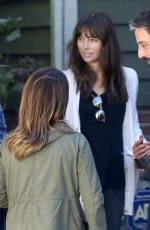 JESSICA BIEL on the Set of 