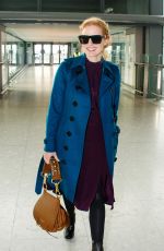 JESSICA CHASTAIN at Heathrow Airport in London 10/25/2016