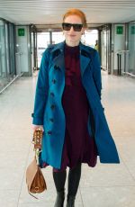 JESSICA CHASTAIN at Heathrow Airport in London 10/25/2016