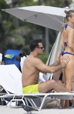 JOANNA KRUPA in Bikini on the Beach in Miami 10/13/2016
