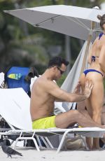 JOANNA KRUPA in Bikini on the Beach in Miami 10/13/2016