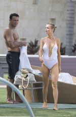 JOANNA KRUPA in Swimsuit at a Pool in Miami 10/18/2016
