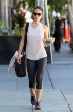 JORDANA BREWSTER in Leggings Out in Beverly Hills 10/20/2016