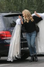 JULIE BENZ Picking Up Her Dry Cleaning in Beverly Hills 10/29/2016