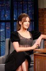 KATE BECKINSALE at Late Night With Seth Meyers in New York 10/26/2016