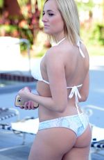 KATE ENGLAND in Bikini at a Pool in Miami 10/26/2016