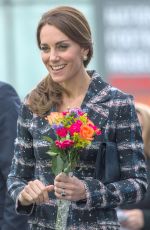 KATE MIDDLETON Visits National Football Museum in Manchester 10/14/2016