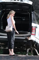 KATE UPTON Walks Her Dog Harley Out in Beverly Hills 10/12/2016