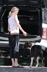 KATE UPTON Walks Her Dog Harley Out in Beverly Hills 10/12/2016