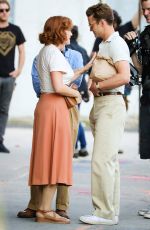 KATE WINSLET and JUNO TEMPLE on the Set of Woody Allen