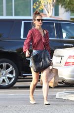 KATIE HOLMES in Denim Shorts Out in Calabasas 10/13/2016