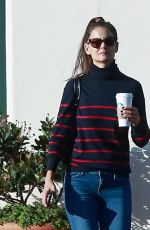 KATIE HOLMES Leaves a Starbucks in Calabasas 10/19/2016