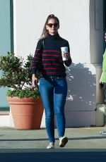 KATIE HOLMES Leaves a Starbucks in Calabasas 10/19/2016