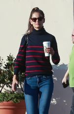 KATIE HOLMES Leaves a Starbucks in Calabasas 10/19/2016