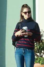 KATIE HOLMES Leaves a Starbucks in Calabasas 10/19/2016