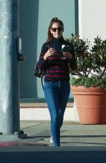 KATIE HOLMES Leaves a Starbucks in Calabasas 10/19/2016