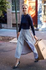 KATIE HOLMES Out Shopping in New York 10/25/2016