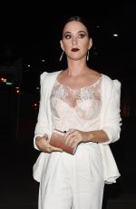 KATY PERRY at cfda/vogue Fashion Party at Chateau Marmont in Los Angeles 10/26/2016