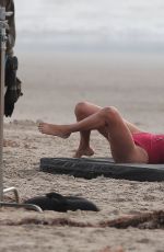 KELLY ROHRBACH in Swimsuit on the Set of 