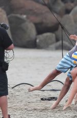 KELLY ROHRBACH in Swimsuit on the Set of 
