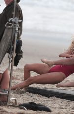 KELLY ROHRBACH in Swimsuit on the Set of 
