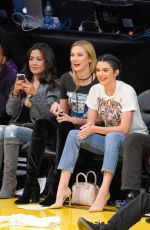 KENDALL JENNER and KARLIE KLOSS at Houston Rockets vs Los Angeles Lakers Game in Los Angeles 10/26/2016