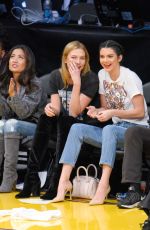 KENDALL JENNER and KARLIE KLOSS at Houston Rockets vs Los Angeles Lakers Game in Los Angeles 10/26/2016
