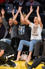 KENDALL JENNER and KARLIE KLOSS at Houston Rockets vs Los Angeles Lakers Game in Los Angeles 10/26/2016