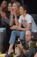 KENDALL JENNER and KARLIE KLOSS at Houston Rockets vs Los Angeles Lakers Game in Los Angeles 10/26/2016