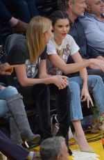 KENDALL JENNER and KARLIE KLOSS at Houston Rockets vs Los Angeles Lakers Game in Los Angeles 10/26/2016