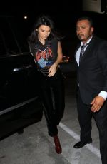 KENDALL JENNER night Out in Los Angeles 10/13/2016