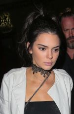 KENDALL JENNER Night Out in Paris 10/01/2016