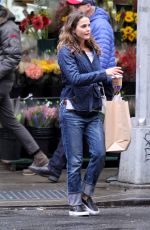 KERI RUSSELL Out Shopping in New York 10/27/2016