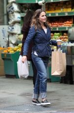 KERI RUSSELL Out Shopping in New York 10/27/2016