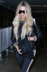 KHLOE KARDASHIAN at LAX Airport in Los Angeles 10/11/2016