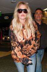 KHLOE KARDASHIAN at Los Angeles International Airport 10/06/2016