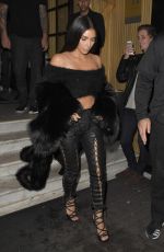 KIM KARDASHIAN Night Out in Paris 09/30/2016