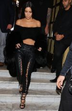 KIM KARDASHIAN Night Out in Paris 09/30/2016