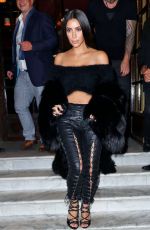 KIM KARDASHIAN Night Out in Paris 09/30/2016