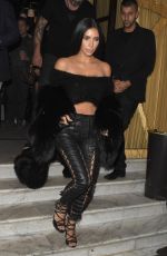 KIM KARDASHIAN Night Out in Paris 09/30/2016