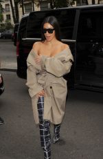 KIM KARDASHIAN Out and About in Paris 10/02/2016