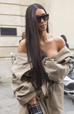 KIM KARDASHIAN Out and About in Paris 10/02/2016