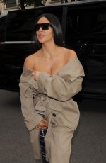 KIM KARDASHIAN Out and About in Paris 10/02/2016