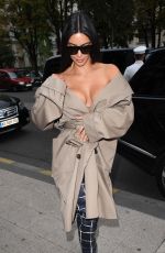 KIM KARDASHIAN Out and About in Paris 10/02/2016