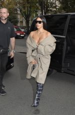 KIM KARDASHIAN Out and About in Paris 10/02/2016