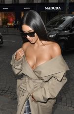 KIM KARDASHIAN Out and About in Paris 10/02/2016