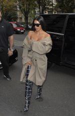 KIM KARDASHIAN Out and About in Paris 10/02/2016