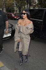 KIM KARDASHIAN Out and About in Paris 10/02/2016