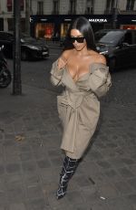 KIM KARDASHIAN Out and About in Paris 10/02/2016