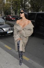 KIM KARDASHIAN Out and About in Paris 10/02/2016
